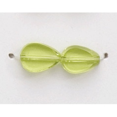 9x6mm Flat Drop (thickness:3mm/ hole size:1.2mm) - Chartreuse