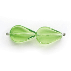 9x6mm Flat Drop (thickness:3mm/ hole size:1.2mm) - Peridot