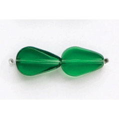 9x6mm Flat Drop (thickness:3mm/ hole size:1.2mm) - Emerald