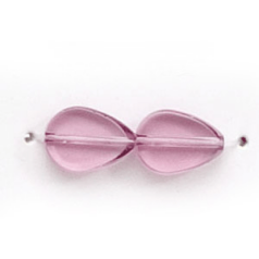 9x6mm Flat Drop (thickness:3mm/ hole size:1.2mm) - Light Amethyst