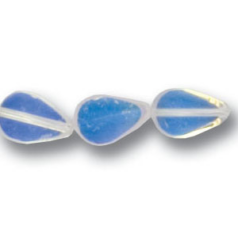 9x6mm Flat Drop (thickness:3mm/ hole size:1.2mm) - Crystal AB