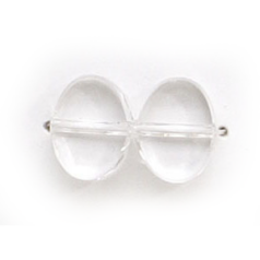 7x10mm Flat Oval (thickness:3mm/hole size:1.2mm) - Crystal