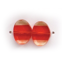 7x10mm Flat Oval (thickness:3mm/hole size:1.2mm) - Light Siam