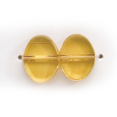 7x10mm Flat Oval (thickness:3mm/hole size:1.2mm) - Light Topaz