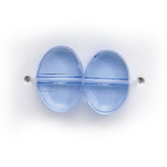 7x10mm Flat Oval (thickness:3mm/hole size:1.2mm) - Light Sapphire