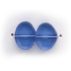 7x10mm Flat Oval (thickness:3mm/hole size:1.2mm) - Sapphire