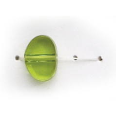 7x10mm Flat Oval (thickness:3mm/hole size:1.2mm) - Chartreuse