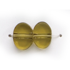 7x10mm Flat Oval (thickness:3mm/hole size:1.2mm) - Olive