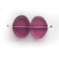7x10mm Flat Oval (thickness:3mm/hole size:1.2mm) - Dark Amethyst