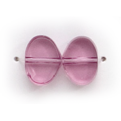 7x10mm Flat Oval (thickness:3mm/hole size:1.2mm) - Light Amethyst