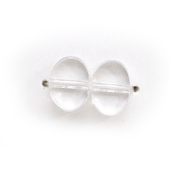 6x8 Flat Oval (thickness:2.75mm/hole size:1.5mm) - Crystal