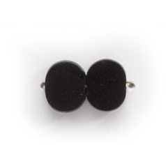 6x8 Flat Oval (thickness:2.75mm/hole size:1.5mm) - Jet Black