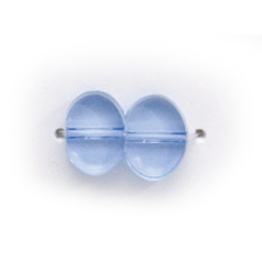 6x8 Flat Oval (thickness:2.75mm/hole size:1.5mm) - Light Sapphire