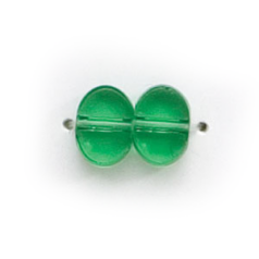 6x8 Flat Oval (thickness:2.75mm/hole size:1.5mm) -  Light Emerald