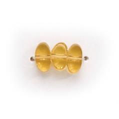 3x6 Flat Oval (thickness:2mm, hole size:0.9mm) -  Light Topaz