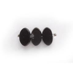 3x6 Flat Oval (thickness:2mm, hole size:0.9mm) - Jet Black