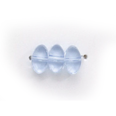 3x6 Flat Oval (thickness:2mm, hole size:0.9mm) - Light Sapphire
