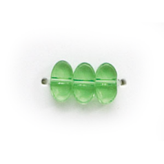 3x6 Flat Oval (thickness:2mm, hole size:0.9mm) - Peridot