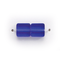 6x6mm Flat Square(Thickness:2.5mm/Holesize:1.3mm) - Cobalt Blue