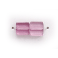 6x6mm Flat Square(Thickness:2.5mm/Holesize:1.3mm) - Light Amethyst