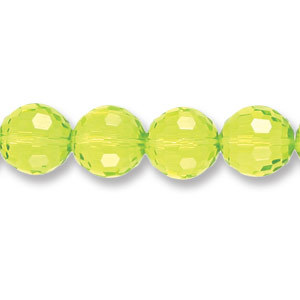 Genuine Helenski Crystal 12mm Glimmer Rounds - CHARTRUESE