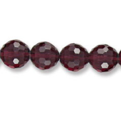 Genuine Helenski Crystal 12mm Glimmer Rounds - AMETHYST