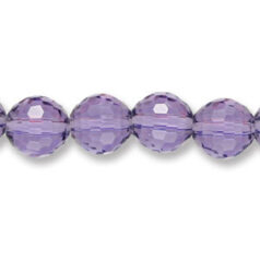 Genuine Helenski Crystal 12mm Glimmer Rounds - TANZANITE