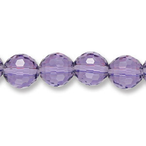 Genuine Helenski Crystal 12mm Glimmer Rounds - TANZANITE