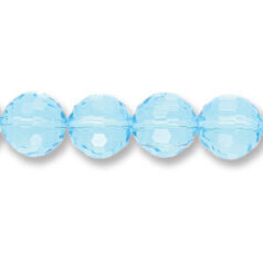 Genuine Helenski Crystal 12mm Glimmer Rounds - LIGHT BLUE AQUA