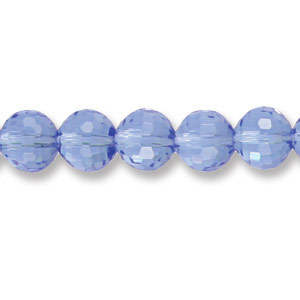 Genuine Helenski Crystal 10mm Glimmer Rounds - LIGHT SAPPHIRE