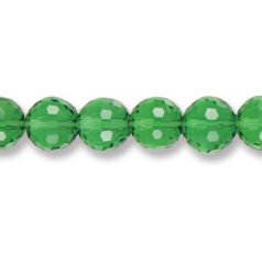 Genuine Helenski Crystal 10mm Glimmer Rounds - LIGHT EMERALD