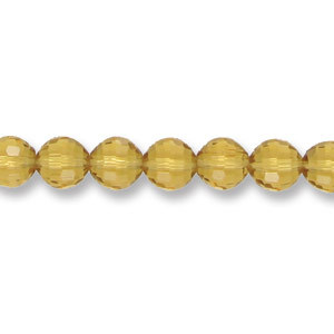 Genuine Helenski Crystal 8mm Glimmer Rounds - TOPAZ