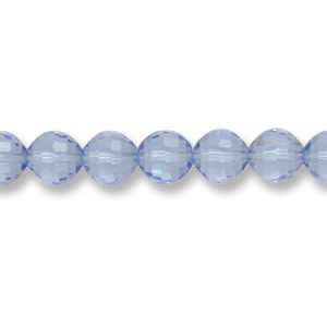 Genuine Helenski Crystal 8mm Glimmer Rounds - LIGHT SAPPHIRE