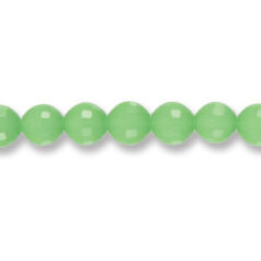 Genuine Helenski Crystal 8mm Glimmer Rounds -  OPAL GREEN