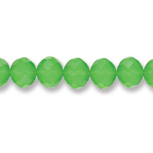 Helenski Genuine Crystal 8x10mm Rondelle - OPAL GREEN