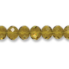 Helenski Genuine Crystal 8x10mm Rondelle - OLIVE