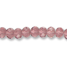 Helenski Genuine Crystal 6x8mm Rondelle - LIGHT AMETHYST