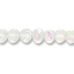 Helenski Genuine Crystal 8x10mm Rondelle - CRYSTAL AB