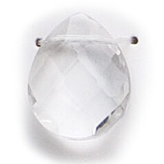 Genuine Helenski Crystal  12x15mm Flat Briolette -   CRYSTAL