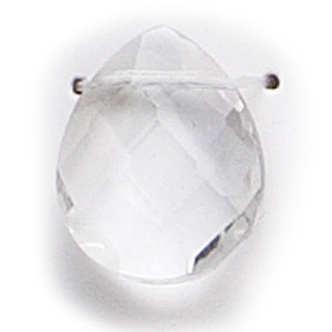 Genuine Helenski Crystal 12x15mm Flat Briolette - CRYSTAL