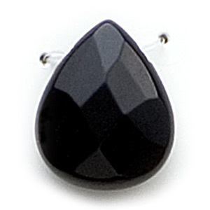 Genuine Helenski Crystal 12x15mm Flat Briolette - JET