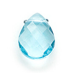 Genuine Helenski Crystal  9x12mm Flat Briolette -  AQUA