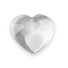 18x6mm Wave Heart Pendant - Crystal