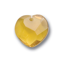 18x6mm Wave Heart Pendant - Topaz