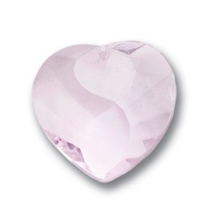 25x8mm Wave Heart Pendant - Rosaline