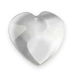 35x10mm Wave Heart Pendant - Crystal