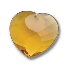 35x10mm Wave Heart Pendant - Topaz