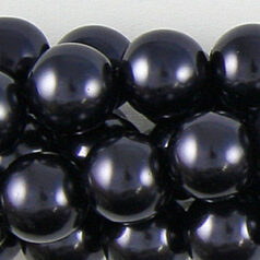 10mm Round Simulated Glass Pearls - Tahitian Look