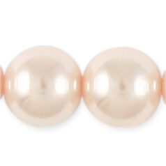 12mm Round Simulated Glass Pearls - Light Pink
