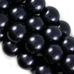 Pearls, Simulated Glass Pearls, 14mm Round, - Tahitian Look (Approximate 30 beads per strand) 